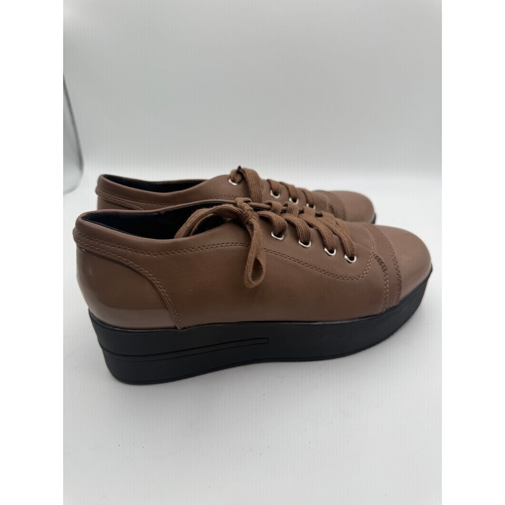 Modern Platform Oxford Shoes Lace-up Casual Comfort Fashion Sneakers Brown Black